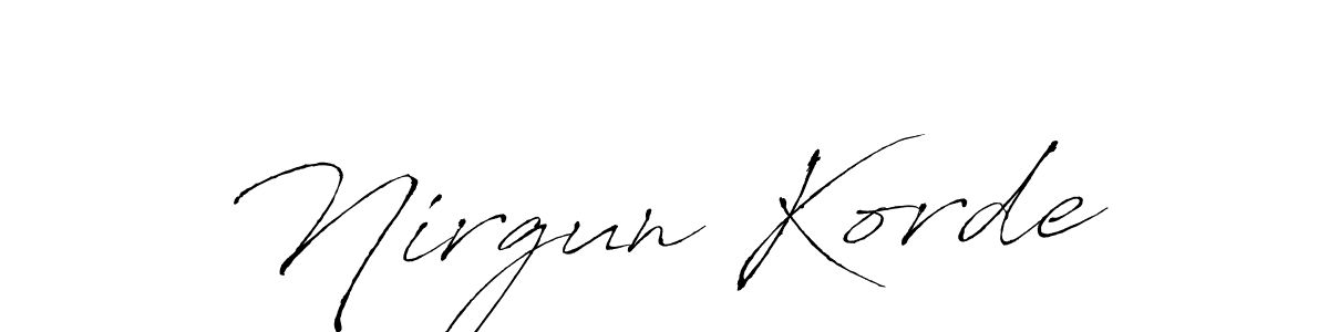 Use a signature maker to create a handwritten signature online. With this signature software, you can design (Antro_Vectra) your own signature for name Nirgun Korde. Nirgun Korde signature style 6 images and pictures png