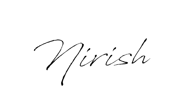 Design your own signature with our free online signature maker. With this signature software, you can create a handwritten (Antro_Vectra) signature for name Nirish. Nirish signature style 6 images and pictures png