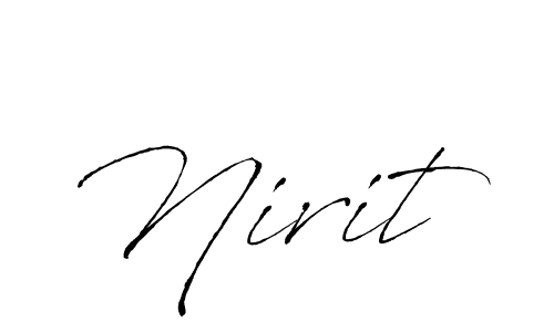 Make a beautiful signature design for name Nirit. With this signature (Antro_Vectra) style, you can create a handwritten signature for free. Nirit signature style 6 images and pictures png