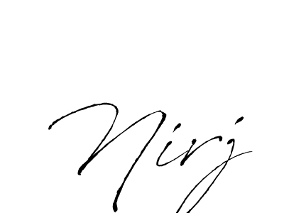 Nirj stylish signature style. Best Handwritten Sign (Antro_Vectra) for my name. Handwritten Signature Collection Ideas for my name Nirj. Nirj signature style 6 images and pictures png
