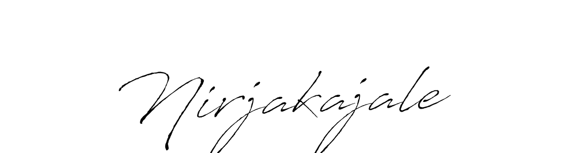 Use a signature maker to create a handwritten signature online. With this signature software, you can design (Antro_Vectra) your own signature for name Nirjakajale. Nirjakajale signature style 6 images and pictures png