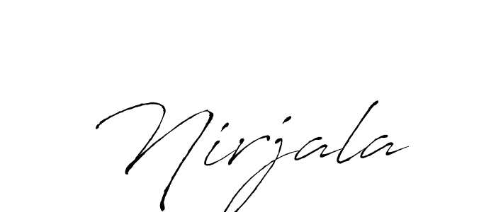 Make a beautiful signature design for name Nirjala. With this signature (Antro_Vectra) style, you can create a handwritten signature for free. Nirjala signature style 6 images and pictures png