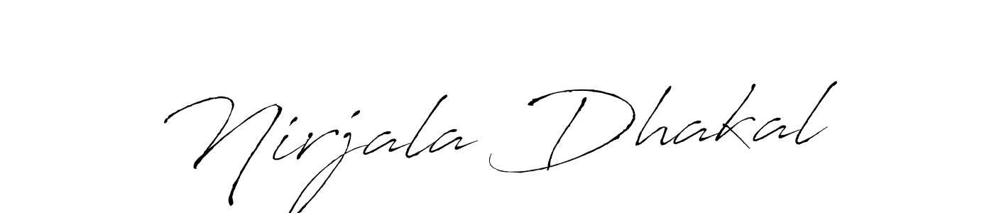 Make a beautiful signature design for name Nirjala Dhakal. With this signature (Antro_Vectra) style, you can create a handwritten signature for free. Nirjala Dhakal signature style 6 images and pictures png