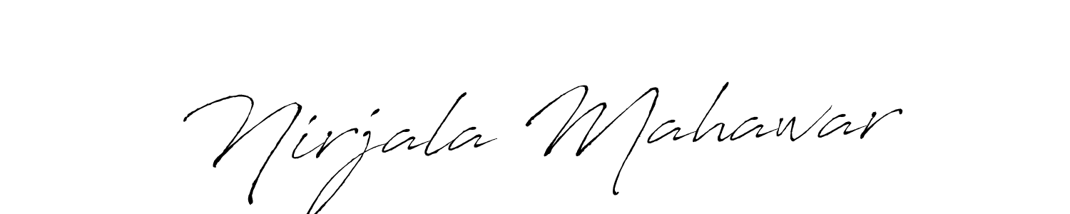 Design your own signature with our free online signature maker. With this signature software, you can create a handwritten (Antro_Vectra) signature for name Nirjala Mahawar. Nirjala Mahawar signature style 6 images and pictures png
