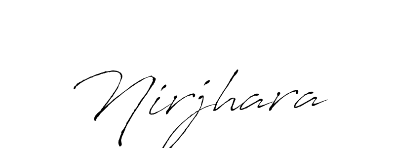 Make a beautiful signature design for name Nirjhara. With this signature (Antro_Vectra) style, you can create a handwritten signature for free. Nirjhara signature style 6 images and pictures png