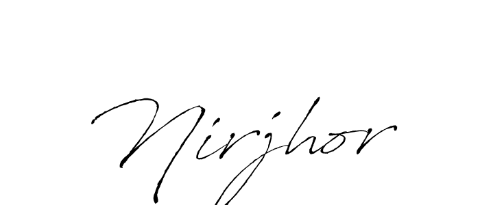 Use a signature maker to create a handwritten signature online. With this signature software, you can design (Antro_Vectra) your own signature for name Nirjhor. Nirjhor signature style 6 images and pictures png