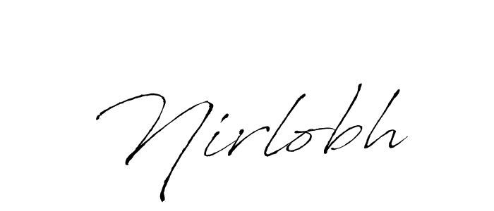 Make a beautiful signature design for name Nirlobh. With this signature (Antro_Vectra) style, you can create a handwritten signature for free. Nirlobh signature style 6 images and pictures png