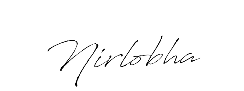 Nirlobha stylish signature style. Best Handwritten Sign (Antro_Vectra) for my name. Handwritten Signature Collection Ideas for my name Nirlobha. Nirlobha signature style 6 images and pictures png