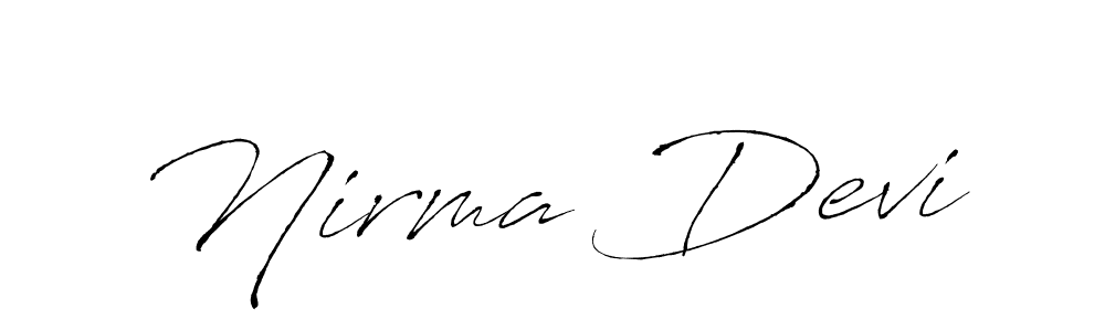 Make a beautiful signature design for name Nirma Devi. With this signature (Antro_Vectra) style, you can create a handwritten signature for free. Nirma Devi signature style 6 images and pictures png