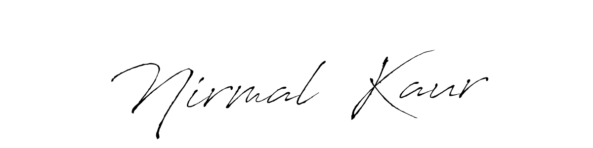 This is the best signature style for the Nirmal  Kaur name. Also you like these signature font (Antro_Vectra). Mix name signature. Nirmal  Kaur signature style 6 images and pictures png