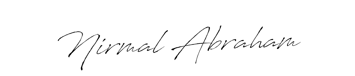 Similarly Antro_Vectra is the best handwritten signature design. Signature creator online .You can use it as an online autograph creator for name Nirmal Abraham. Nirmal Abraham signature style 6 images and pictures png