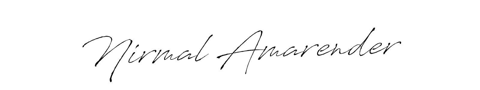 How to make Nirmal Amarender name signature. Use Antro_Vectra style for creating short signs online. This is the latest handwritten sign. Nirmal Amarender signature style 6 images and pictures png