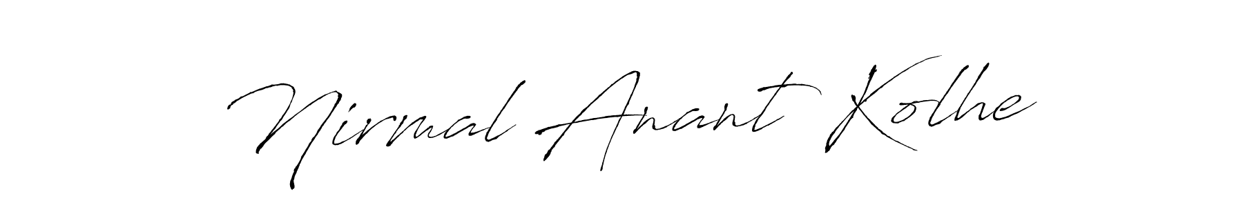 This is the best signature style for the Nirmal Anant Kolhe name. Also you like these signature font (Antro_Vectra). Mix name signature. Nirmal Anant Kolhe signature style 6 images and pictures png