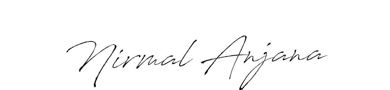 You should practise on your own different ways (Antro_Vectra) to write your name (Nirmal Anjana) in signature. don't let someone else do it for you. Nirmal Anjana signature style 6 images and pictures png