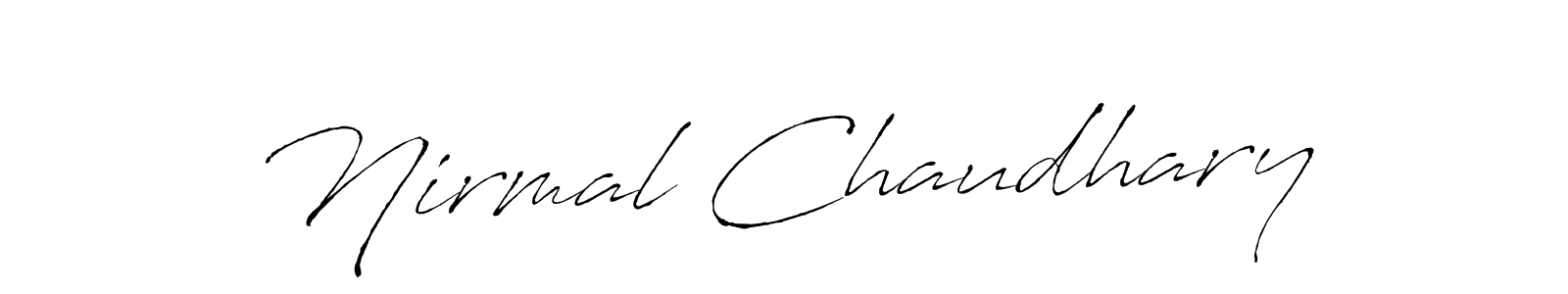 Nirmal Chaudhary stylish signature style. Best Handwritten Sign (Antro_Vectra) for my name. Handwritten Signature Collection Ideas for my name Nirmal Chaudhary. Nirmal Chaudhary signature style 6 images and pictures png