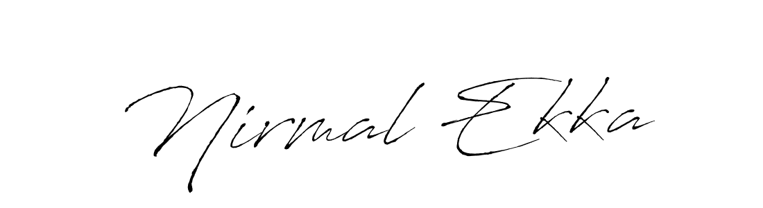 Also You can easily find your signature by using the search form. We will create Nirmal Ekka name handwritten signature images for you free of cost using Antro_Vectra sign style. Nirmal Ekka signature style 6 images and pictures png