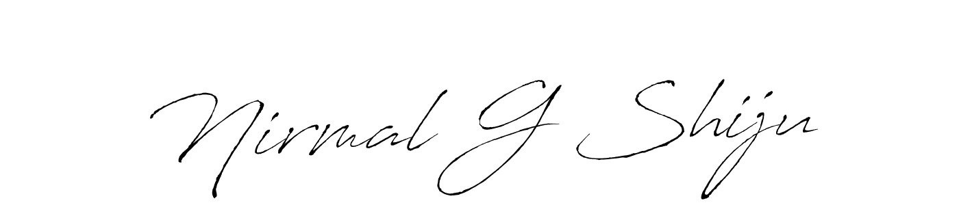 Antro_Vectra is a professional signature style that is perfect for those who want to add a touch of class to their signature. It is also a great choice for those who want to make their signature more unique. Get Nirmal G Shiju name to fancy signature for free. Nirmal G Shiju signature style 6 images and pictures png