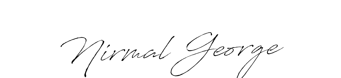 Design your own signature with our free online signature maker. With this signature software, you can create a handwritten (Antro_Vectra) signature for name Nirmal George. Nirmal George signature style 6 images and pictures png