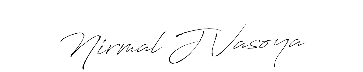 Create a beautiful signature design for name Nirmal J Vasoya. With this signature (Antro_Vectra) fonts, you can make a handwritten signature for free. Nirmal J Vasoya signature style 6 images and pictures png