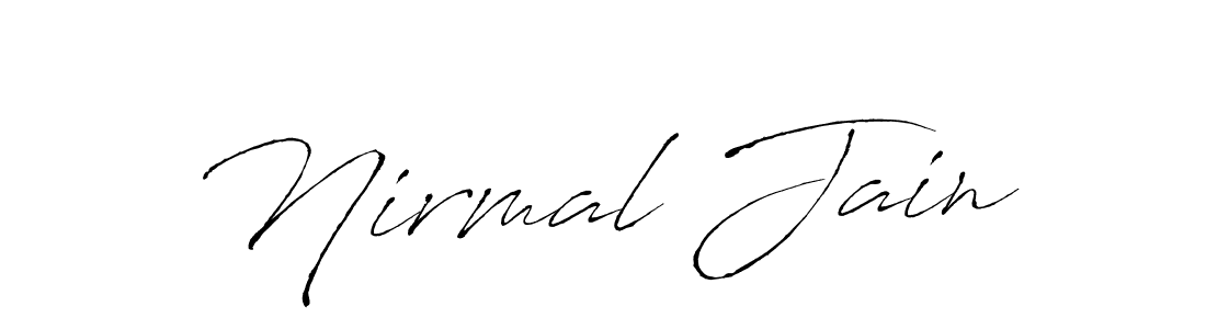 Design your own signature with our free online signature maker. With this signature software, you can create a handwritten (Antro_Vectra) signature for name Nirmal Jain. Nirmal Jain signature style 6 images and pictures png