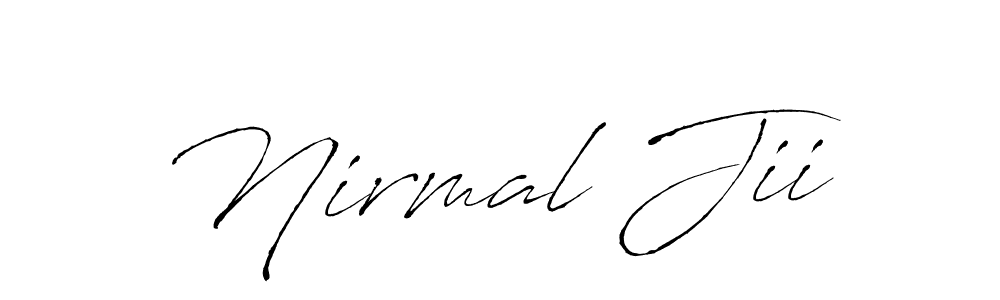 Use a signature maker to create a handwritten signature online. With this signature software, you can design (Antro_Vectra) your own signature for name Nirmal Jii. Nirmal Jii signature style 6 images and pictures png