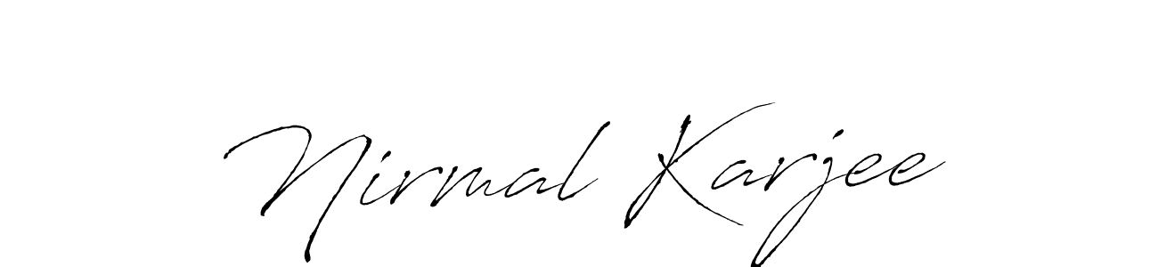 if you are searching for the best signature style for your name Nirmal Karjee. so please give up your signature search. here we have designed multiple signature styles  using Antro_Vectra. Nirmal Karjee signature style 6 images and pictures png