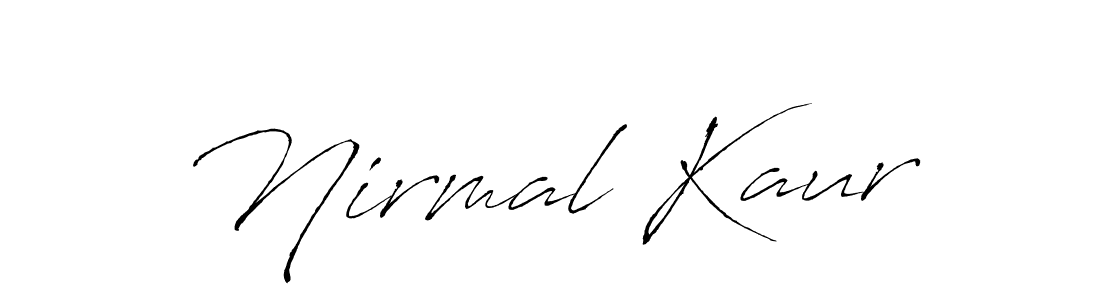 Design your own signature with our free online signature maker. With this signature software, you can create a handwritten (Antro_Vectra) signature for name Nirmal Kaur. Nirmal Kaur signature style 6 images and pictures png