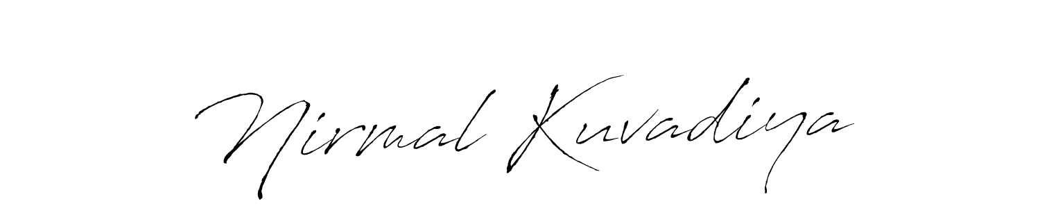 Design your own signature with our free online signature maker. With this signature software, you can create a handwritten (Antro_Vectra) signature for name Nirmal Kuvadiya. Nirmal Kuvadiya signature style 6 images and pictures png