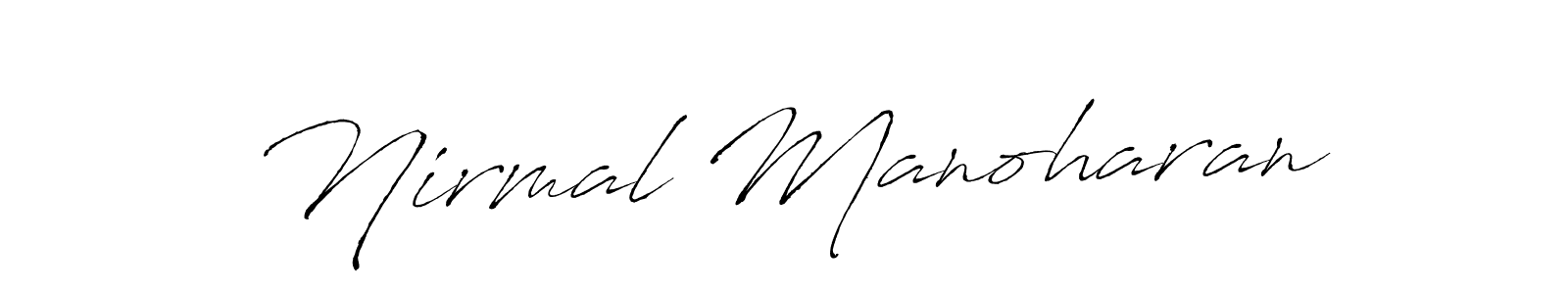 Create a beautiful signature design for name Nirmal Manoharan. With this signature (Antro_Vectra) fonts, you can make a handwritten signature for free. Nirmal Manoharan signature style 6 images and pictures png
