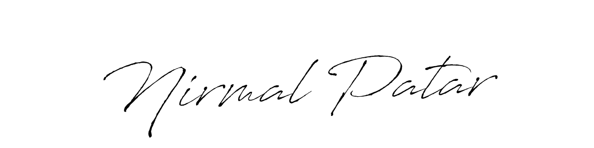 The best way (Antro_Vectra) to make a short signature is to pick only two or three words in your name. The name Nirmal Patar include a total of six letters. For converting this name. Nirmal Patar signature style 6 images and pictures png