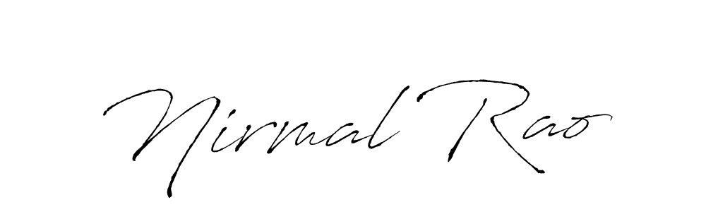 Use a signature maker to create a handwritten signature online. With this signature software, you can design (Antro_Vectra) your own signature for name Nirmal Rao. Nirmal Rao signature style 6 images and pictures png