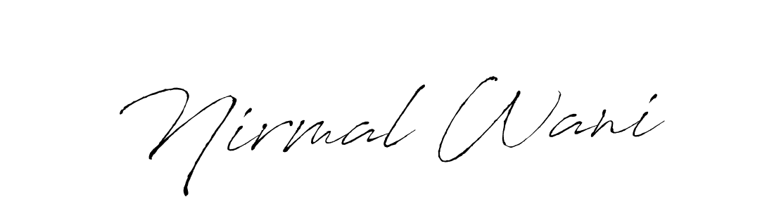 Make a beautiful signature design for name Nirmal Wani. With this signature (Antro_Vectra) style, you can create a handwritten signature for free. Nirmal Wani signature style 6 images and pictures png