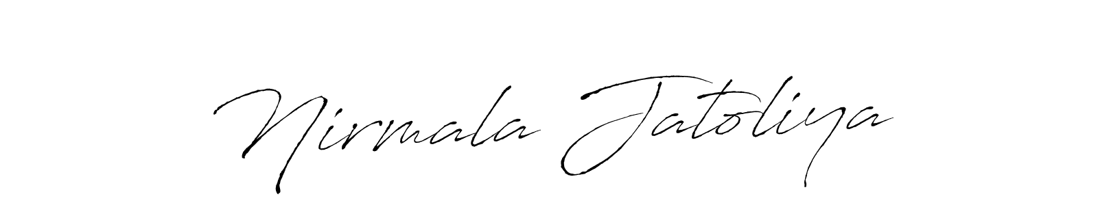 Similarly Antro_Vectra is the best handwritten signature design. Signature creator online .You can use it as an online autograph creator for name Nirmala Jatoliya. Nirmala Jatoliya signature style 6 images and pictures png