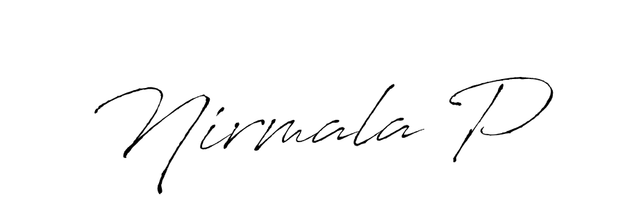 How to make Nirmala P signature? Antro_Vectra is a professional autograph style. Create handwritten signature for Nirmala P name. Nirmala P signature style 6 images and pictures png