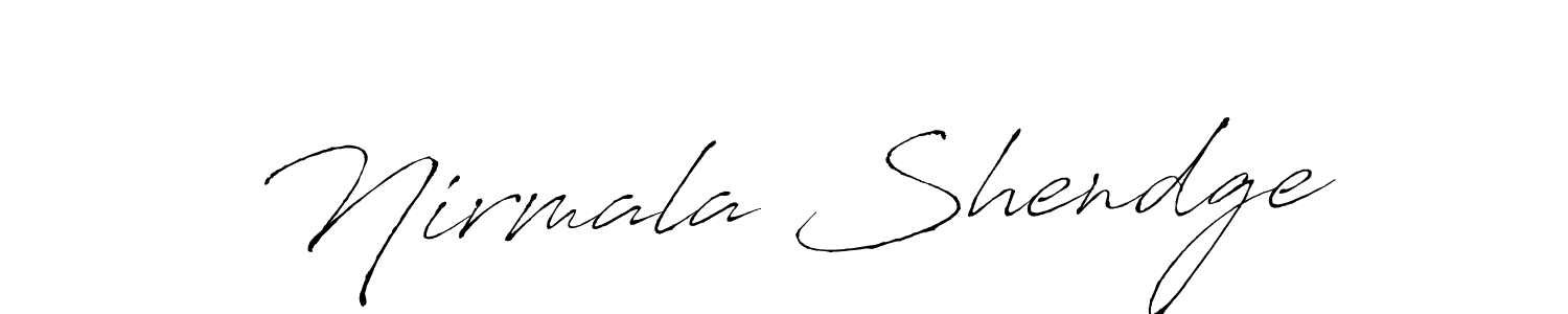 Antro_Vectra is a professional signature style that is perfect for those who want to add a touch of class to their signature. It is also a great choice for those who want to make their signature more unique. Get Nirmala Shendge name to fancy signature for free. Nirmala Shendge signature style 6 images and pictures png