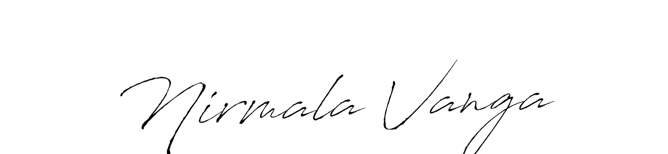 Antro_Vectra is a professional signature style that is perfect for those who want to add a touch of class to their signature. It is also a great choice for those who want to make their signature more unique. Get Nirmala Vanga name to fancy signature for free. Nirmala Vanga signature style 6 images and pictures png