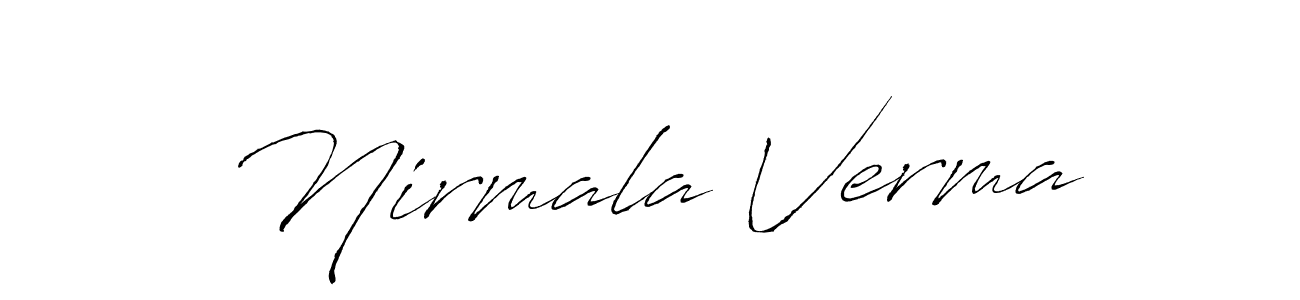 How to make Nirmala Verma name signature. Use Antro_Vectra style for creating short signs online. This is the latest handwritten sign. Nirmala Verma signature style 6 images and pictures png