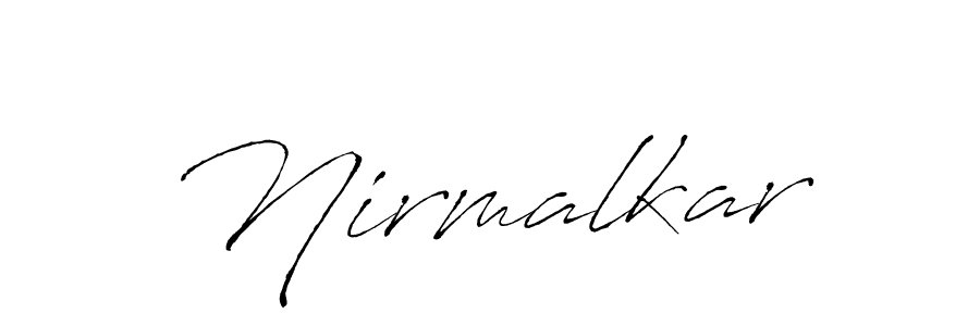 Use a signature maker to create a handwritten signature online. With this signature software, you can design (Antro_Vectra) your own signature for name Nirmalkar. Nirmalkar signature style 6 images and pictures png