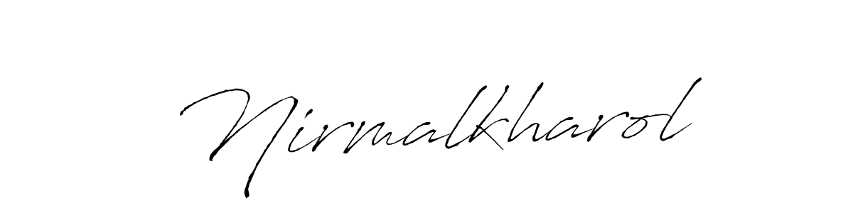 Make a beautiful signature design for name Nirmalkharol. With this signature (Antro_Vectra) style, you can create a handwritten signature for free. Nirmalkharol signature style 6 images and pictures png