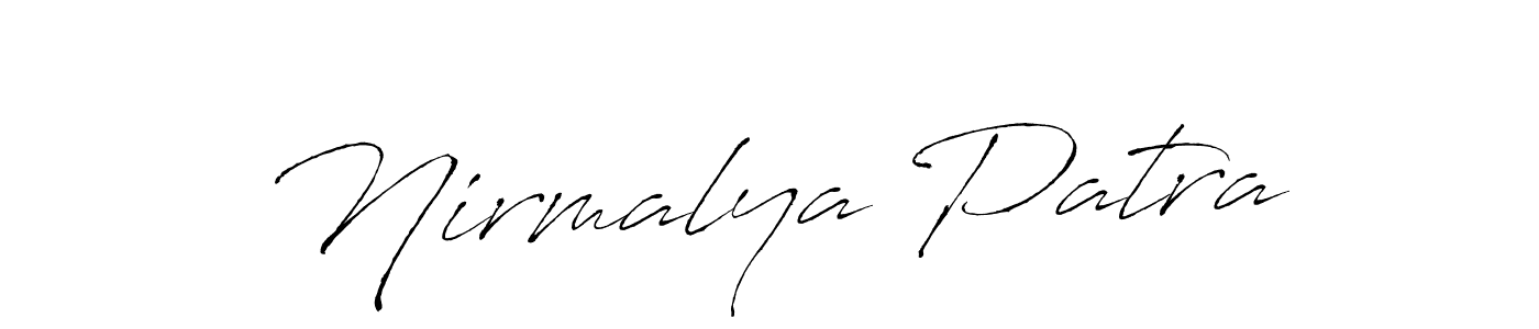 Antro_Vectra is a professional signature style that is perfect for those who want to add a touch of class to their signature. It is also a great choice for those who want to make their signature more unique. Get Nirmalya Patra name to fancy signature for free. Nirmalya Patra signature style 6 images and pictures png