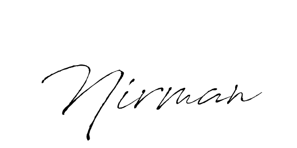 Design your own signature with our free online signature maker. With this signature software, you can create a handwritten (Antro_Vectra) signature for name Nirman. Nirman signature style 6 images and pictures png
