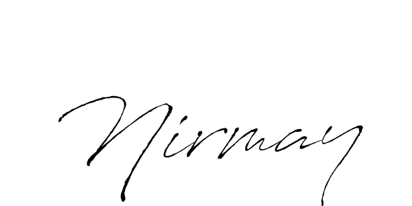 Similarly Antro_Vectra is the best handwritten signature design. Signature creator online .You can use it as an online autograph creator for name Nirmay. Nirmay signature style 6 images and pictures png