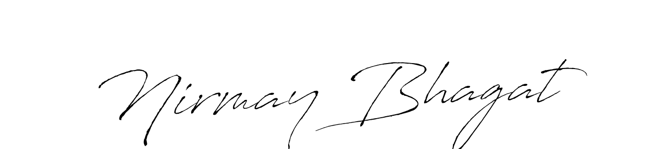 Design your own signature with our free online signature maker. With this signature software, you can create a handwritten (Antro_Vectra) signature for name Nirmay Bhagat. Nirmay Bhagat signature style 6 images and pictures png