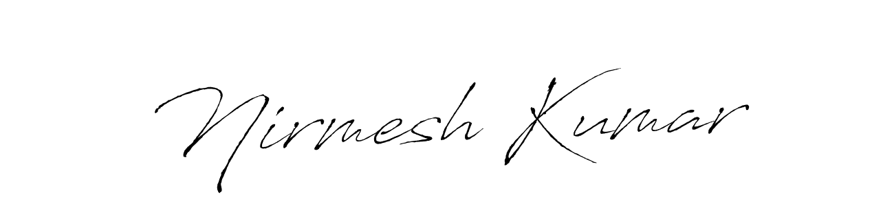 You should practise on your own different ways (Antro_Vectra) to write your name (Nirmesh Kumar) in signature. don't let someone else do it for you. Nirmesh Kumar signature style 6 images and pictures png