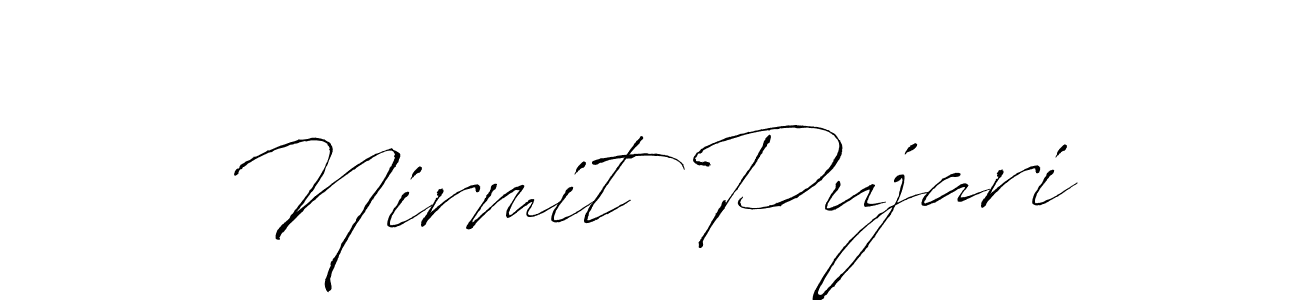 Create a beautiful signature design for name Nirmit Pujari. With this signature (Antro_Vectra) fonts, you can make a handwritten signature for free. Nirmit Pujari signature style 6 images and pictures png
