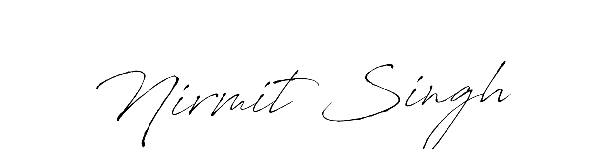 How to make Nirmit Singh name signature. Use Antro_Vectra style for creating short signs online. This is the latest handwritten sign. Nirmit Singh signature style 6 images and pictures png