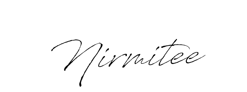 Create a beautiful signature design for name Nirmitee. With this signature (Antro_Vectra) fonts, you can make a handwritten signature for free. Nirmitee signature style 6 images and pictures png