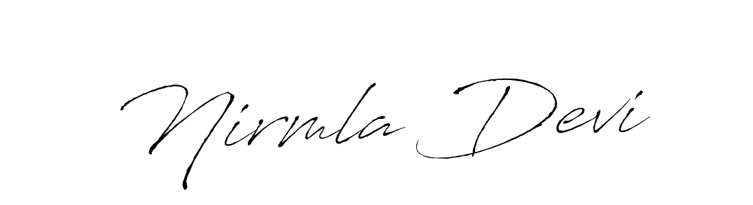 Nirmla Devi stylish signature style. Best Handwritten Sign (Antro_Vectra) for my name. Handwritten Signature Collection Ideas for my name Nirmla Devi. Nirmla Devi signature style 6 images and pictures png