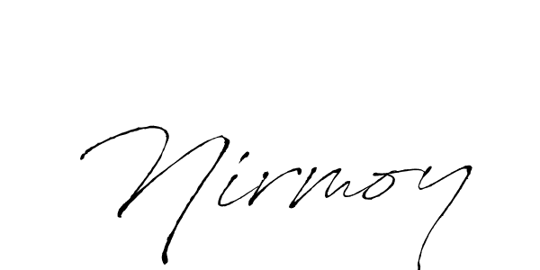 if you are searching for the best signature style for your name Nirmoy. so please give up your signature search. here we have designed multiple signature styles  using Antro_Vectra. Nirmoy signature style 6 images and pictures png