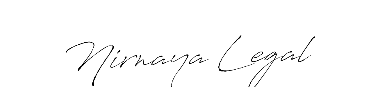 Use a signature maker to create a handwritten signature online. With this signature software, you can design (Antro_Vectra) your own signature for name Nirnaya Legal. Nirnaya Legal signature style 6 images and pictures png